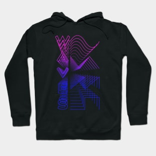 Waves Waveform Audio Digital Design Modular Gift Hoodie